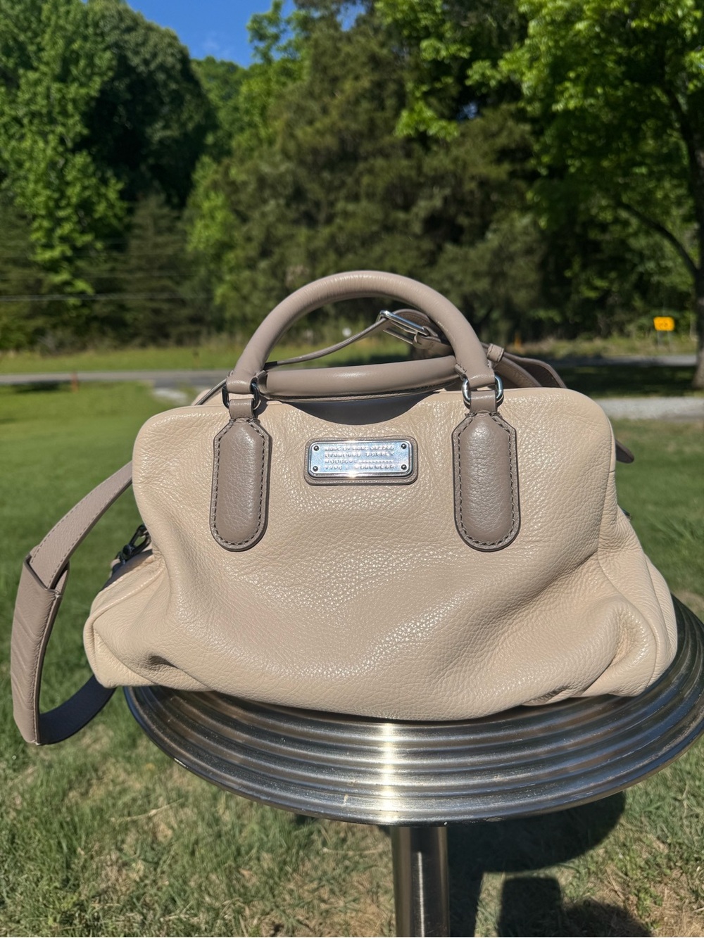 Marc by Marc Jacobs Beige Leather Satchel